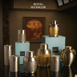 1885马来西亚「皇室品牌」ROYAL SELANGOR皇家雪兰莪锡器茶罐礼物