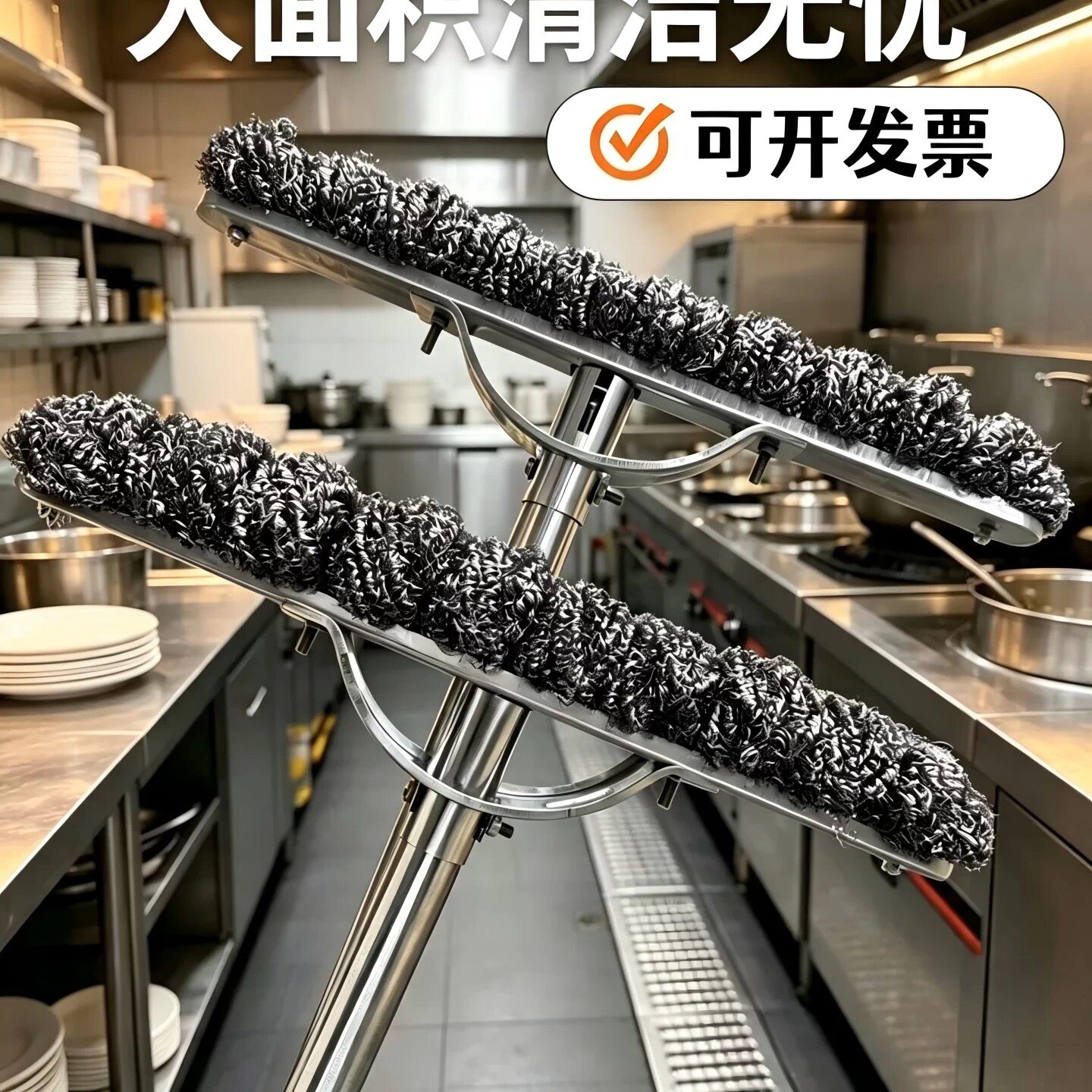 钢丝球刷长柄不锈钢钢丝刷鱼缸清洁刷后厨地板刷柄超轻专用卫生间图片