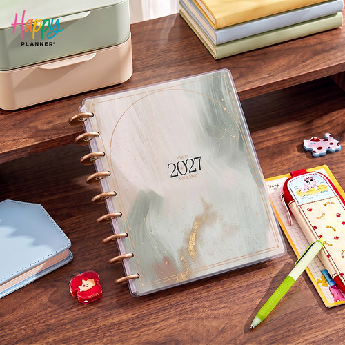 【星澜流光】THE HAPPY PLANNER中号B5仪表盘计划本27.1-27.12蘑菇环极简活页本进口文创ins送礼
