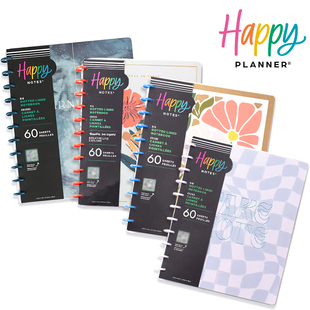 PLANNER手账笔记本A4活页本简约可拆卸日记本计划本少女可爱高颜值花卉手帐本 大号笔记本合集 THE HAPPY