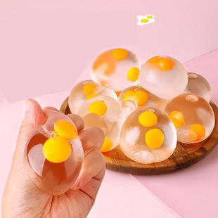 Funky Egg Squishy Ball Clear Egg Yolk toys Squeeze Squishies