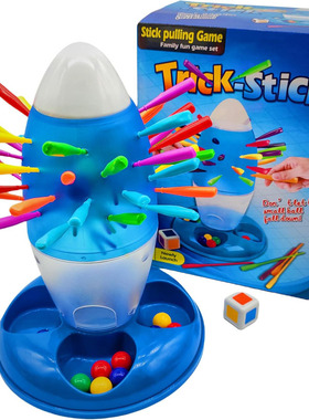 Kids Rocket stick pull Board Game Don't Let The Balls Fall