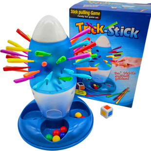 Kids Rocket stick pull Board Game Don't Let The Balls Fall