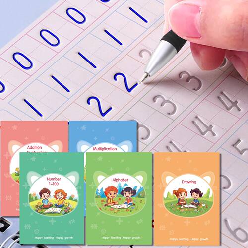全英文儿童硬笔凹槽字帖魔法字帖