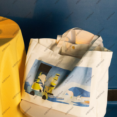 【特价瑕疵品】熊仔bot×eve liu授权清新印花小熊大容量帆布袋