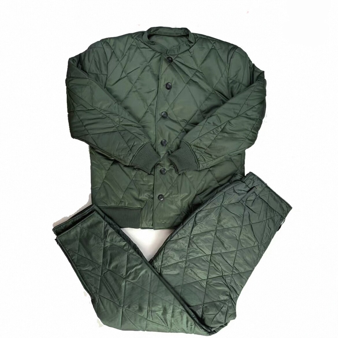 正版寒区军绿色棉衣棉袄冬季松枝绿保暖单上衣收腰短款棉衣裤套装