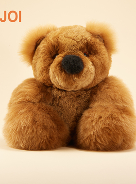 INJOI30cm小熊真羊驼毛绒玩具柔软公仔闺蜜情侣儿童生日新年礼物