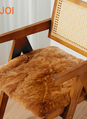 INJOI秘鲁真羊驼毛椅子垫沙发毛垫坐垫休闲椅垫毛皮保暖柔软厚实