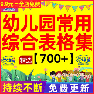 幼儿园登记记录评分考核评测观察记录计划设施设备账务常用表格