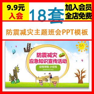 中小学幼儿园防震减灾地震自救逃生应急知识宣传主题班会PPT课件