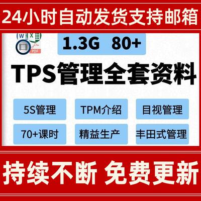 TPS丰田式管理资料5S目视化精益生产TPM介绍工程合理化规范术语