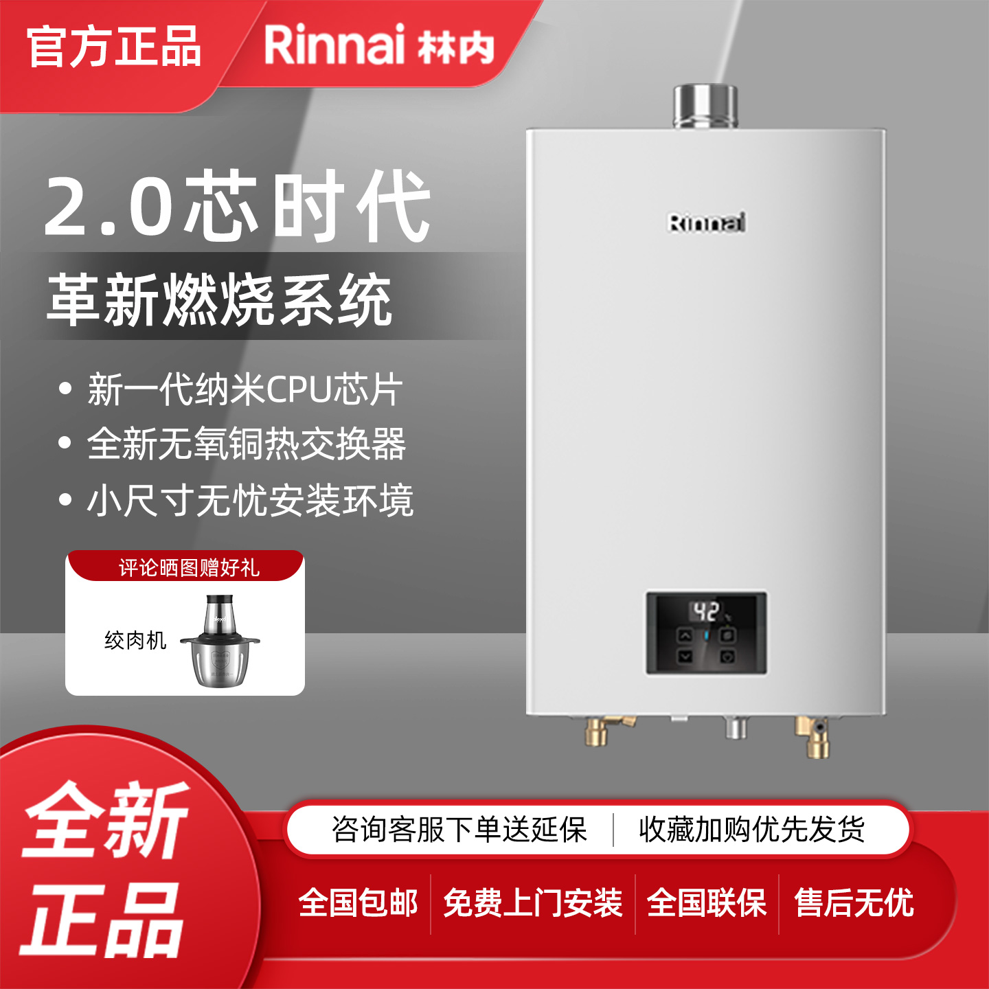 Rinnai/林内 RUS-13/16E21G-CY家用恒温室内强排式燃气热水器