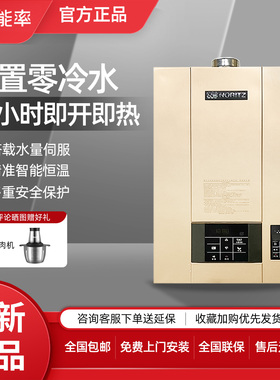 NORITZ能率GQ-16D2AFEXQ零冷水即开即热室内强排式16升燃气热水器