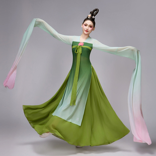 舞蹈服古典舞成人女子戏曲练功服一江清水踏歌行舞台服装 新款 水袖