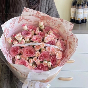 包花纸材料全套搭配好网红包花纸午后伯爵红茶防水膜花店用品