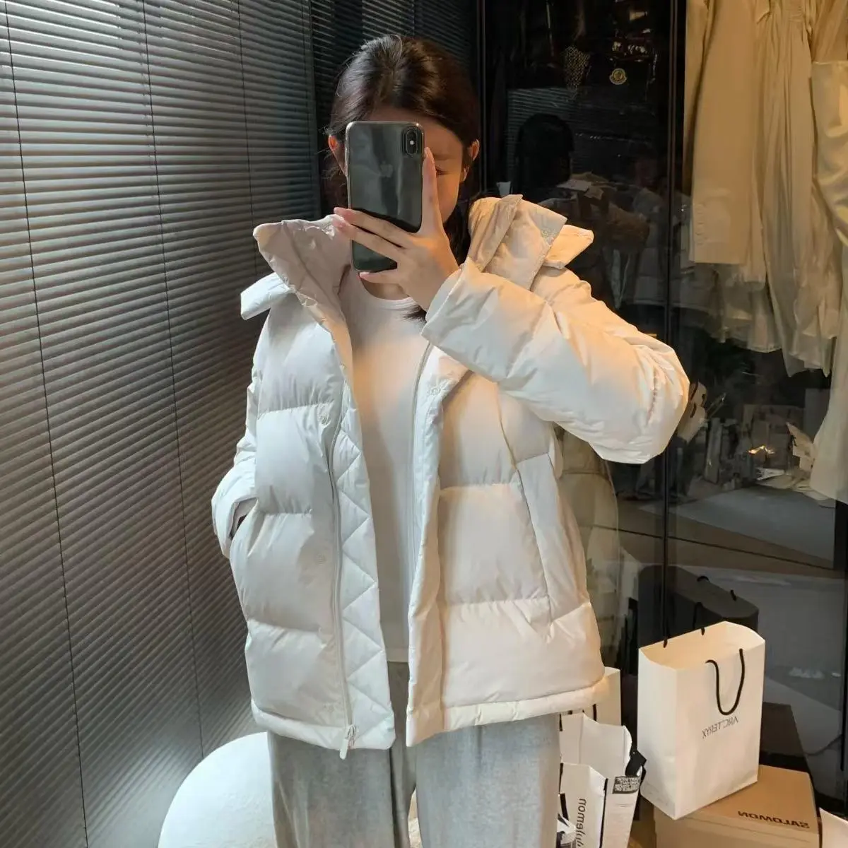 lulu露露羽绒服女冬季wunderpuffjacket五格泡芙外套短款显瘦