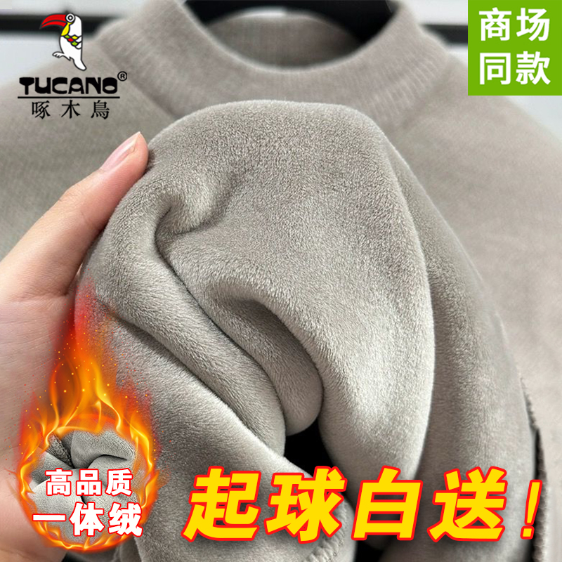 啄木鸟毛衣男士半高领针织衫