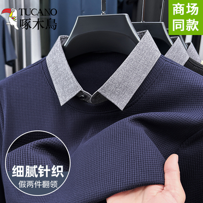 啄木鸟毛衣翻领针织打底衫