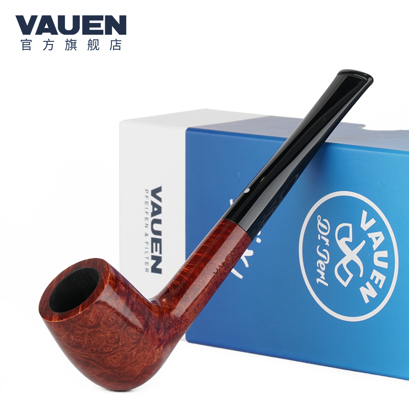 华云Vauen德国进口石楠木烟斗Six6mm烟道系列104男士实木烟斗
