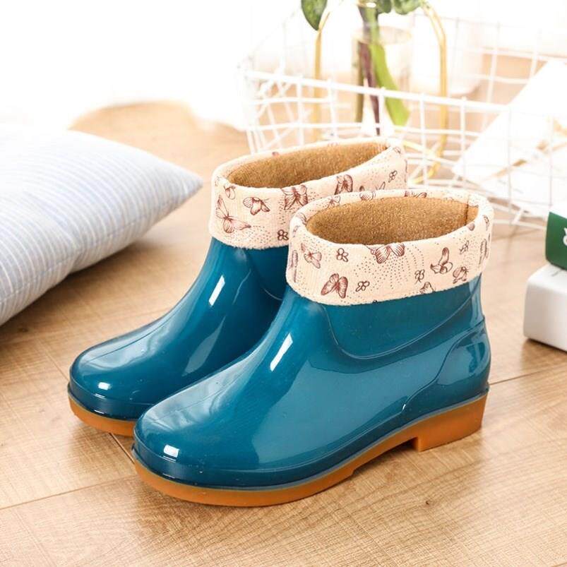 防水鞋回雨靴套鞋雨鞋女胶鞋水桶鞋力时尚外穿款韩U版女式短筒防