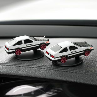 AE86漂移车载摆件随车旋转模型头文字D创意中控台高档饰品治愈系
