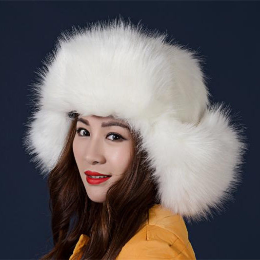 外贸仿兔狐加厚雷锋帽冬天保暖男女士仿皮草护耳棉帽风雪帽子