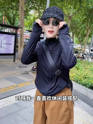 欧货冰感速干连帽防晒衣女短外套2024夏季新款休闲户外跑步上衣潮