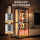 手办柜透明玻璃展示柜家用带锁防尘收纳陈列柜带灯模型储物架书架