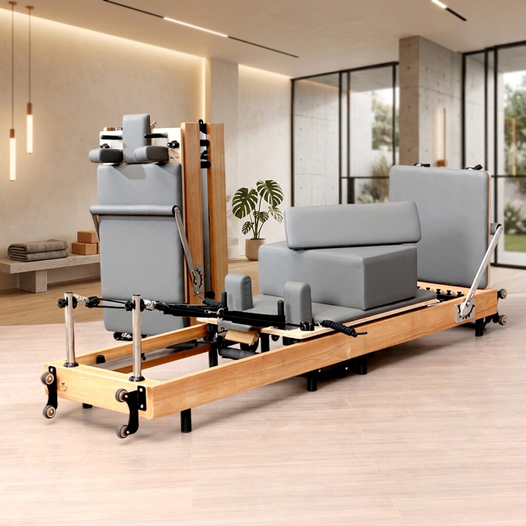 普拉提核心床可折叠家用橡木瑜伽馆健身房器材 pilates reformers