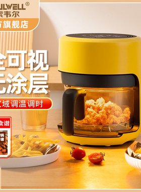 Soulwell索韦尔可视空气炸锅2024年新款网红透明玻璃小型炸锅