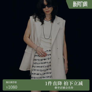 夹克02410691280 AMERI复古风双排扣无袖 ins博主同款