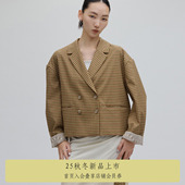 AMERI ins博主同款 2025秋冬廓形格纹夹克外套0225206951520