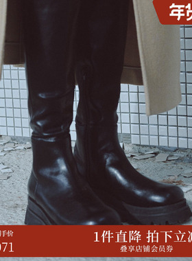 AMERI 秋冬个性时尚长筒马丁靴厚底舒适感靴子女鞋01221270690