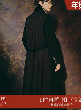 AMERI秋冬UNDRESSED系列日系褶纹气质长款大衣02020720080