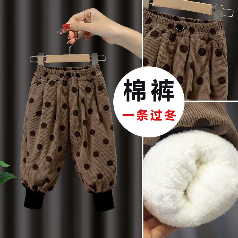 女童冬季加绒加厚一条过冬裤子