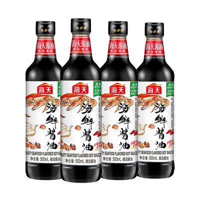 海天海鲜酱油500ml/瓶 厨房美味生抽炒菜火锅蘸料调料调味料凉拌