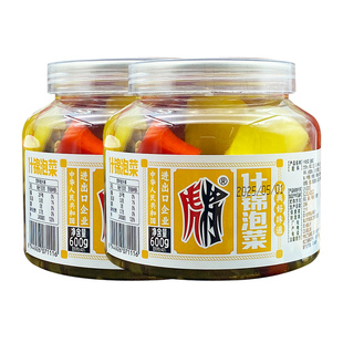 虎将什锦泡菜600g瓶眉山泡菜装 鲜嫩酸爽开味下饭小菜开罐即食榨菜