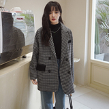 大货格子西装外套973-P120-K178，女装毛呢外套，HH服饰