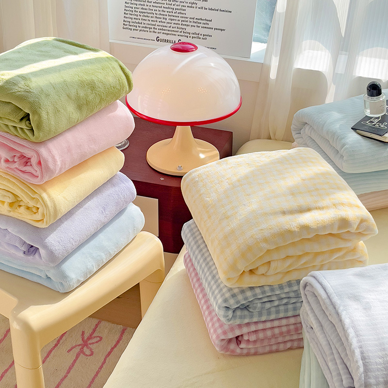 A类牛奶绒床单件防静电冬季枕套