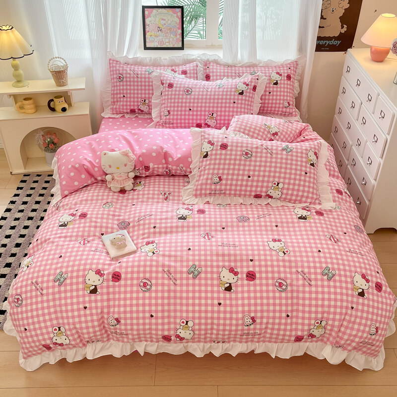 四件套全棉宿舍单人三件套少女心