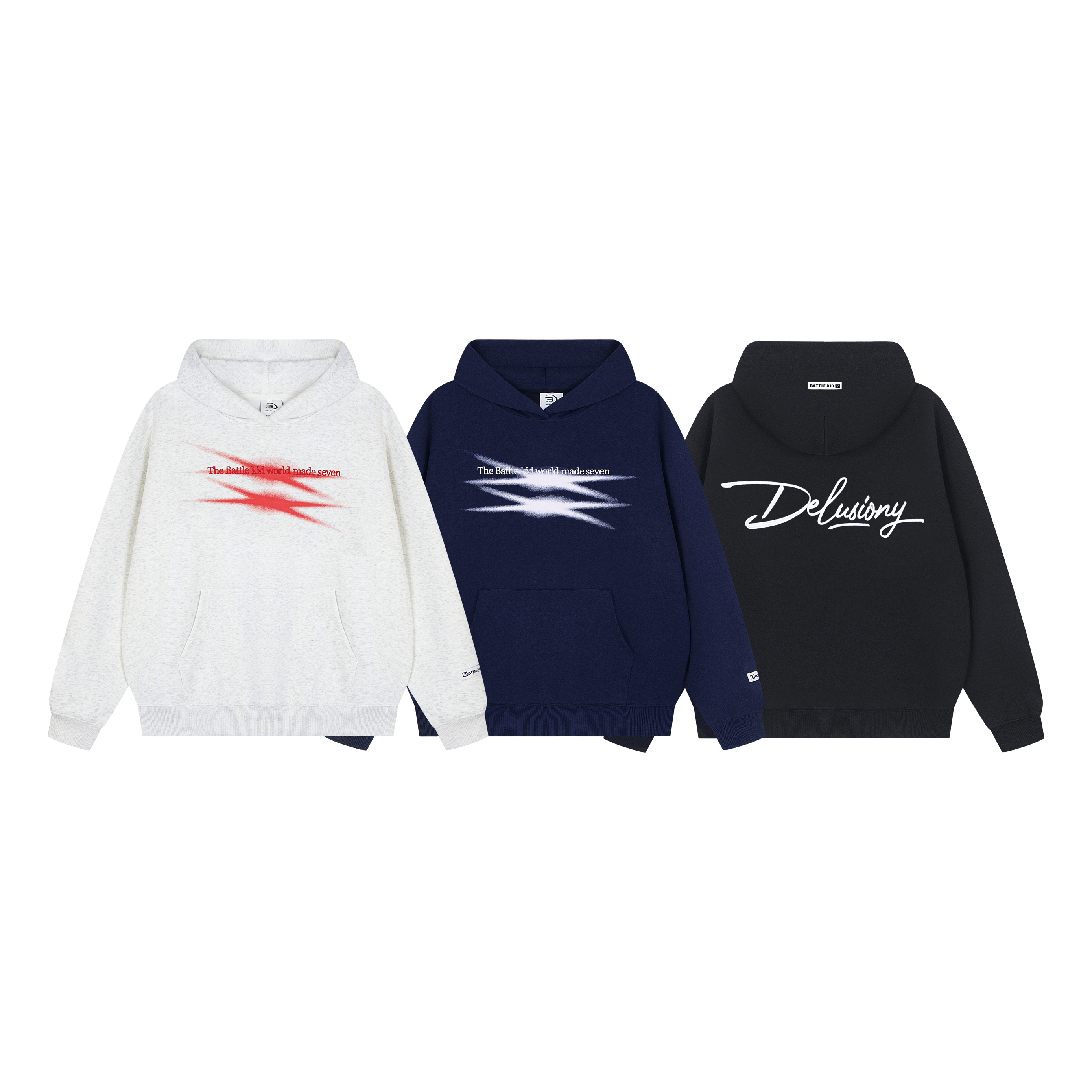 AU8OFCLUB 美式复古高街幻影连帽卫衣男女秋冬国潮情侣宽松帽衫