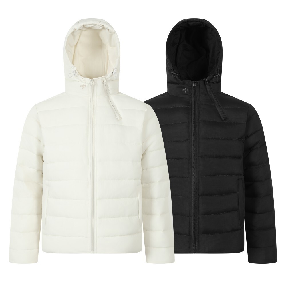 AU8OFCLUB 美式街头排骨纹连帽棉服男女保暖轻便加厚冬季情侣外套