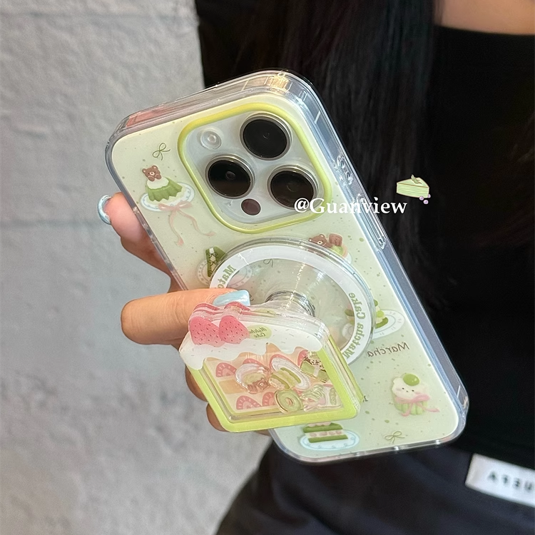 草莓抹茶奶油蛋糕摇摇乐磁吸壳