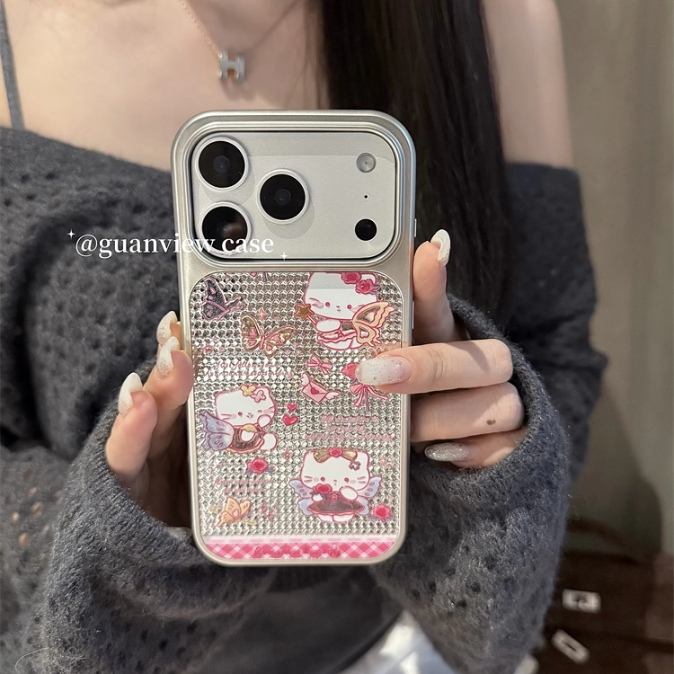 ins可爱鎏金蝴蝶凯蒂猫