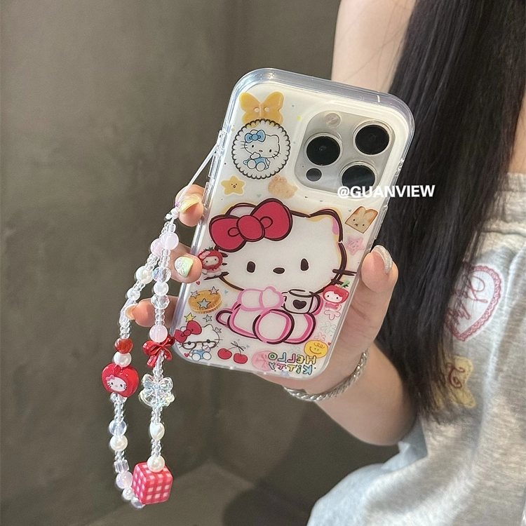 可爱饼干水杯凯蒂猫链条手机壳
