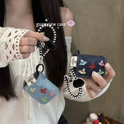 秋冬时髦牛仔刺绣星球手机壳