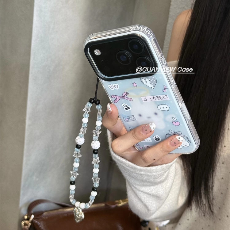 古早感蝴蝶结光环兔子手机壳
