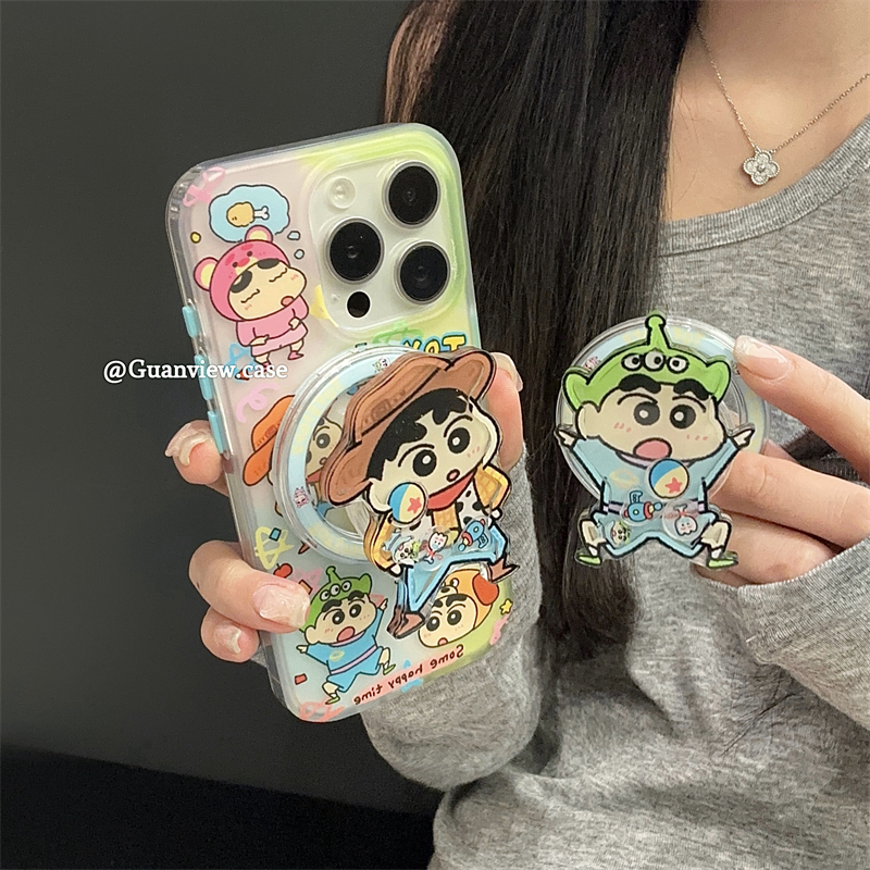 卡通趣味蜡笔小新磁吸壳