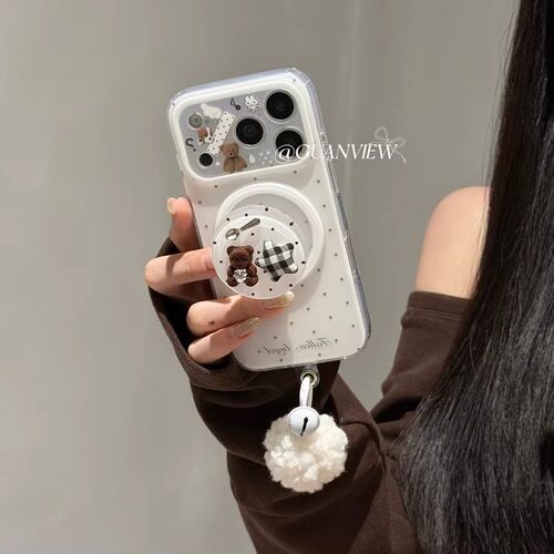 ins白底星星勺子小熊手机壳