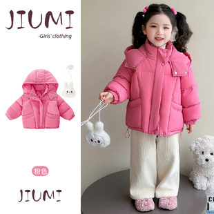 保暖简约羽绒服宝宝加厚连帽纯色防风保暖羽绒服 短款 女童冬季 韩版